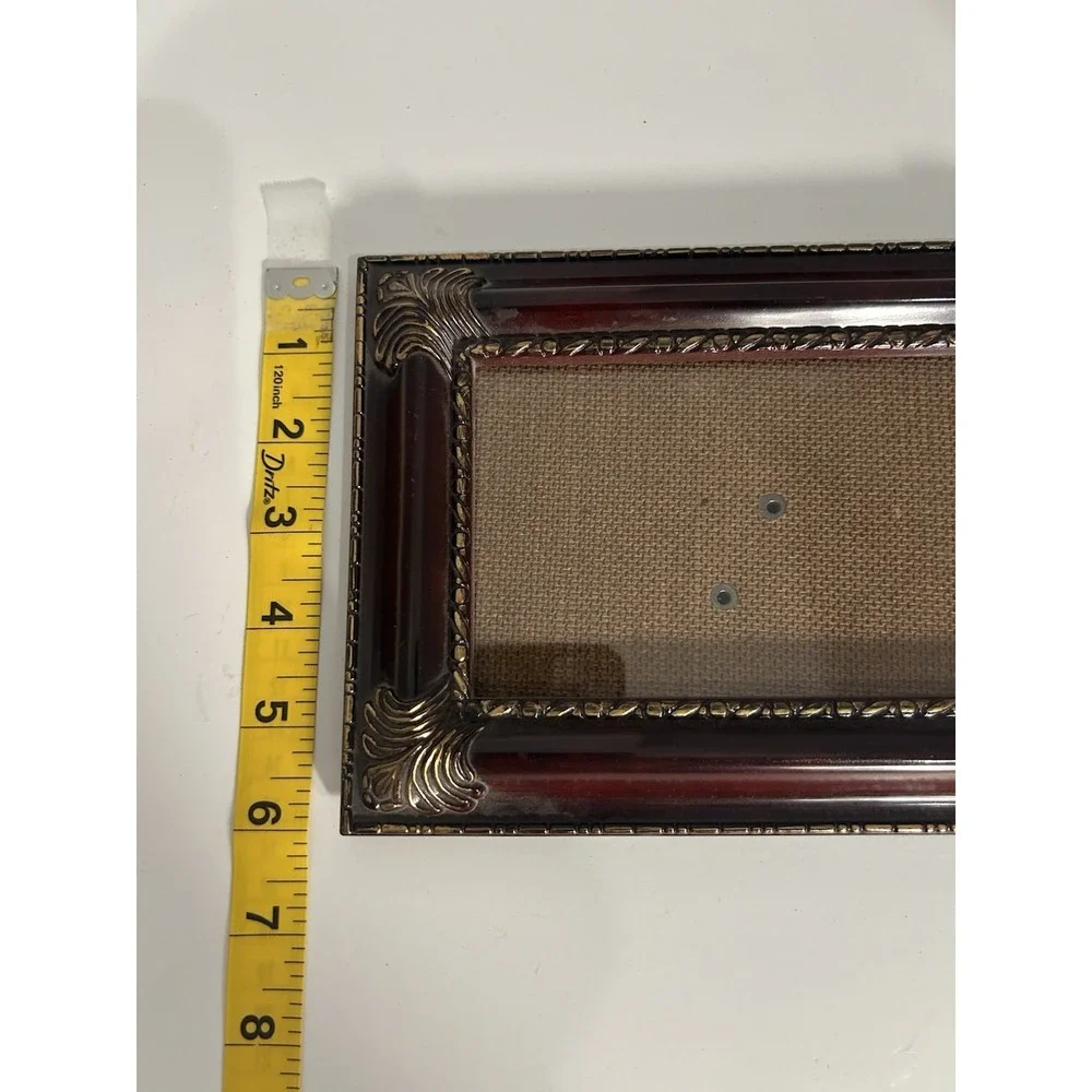 Victorian‎ Style Red Gold Scrolls ornate Standing Photo Frame  6.5x4.5